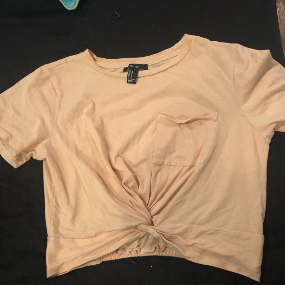 Light pink cute crop top